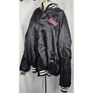 Vintage Summit Racing Westark Satin Bomber Jacket XL Made in USA Nice but Flawed